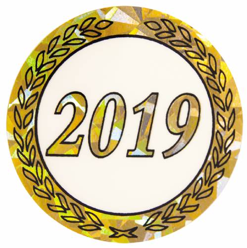 2" Hologram 2019 Year Mylar Trophy Insert