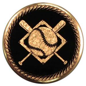 2" Baseball Metal Trophy Insert - Made in USA