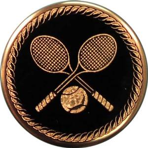 2" Tennis Metal Trophy Insert - Made in USA