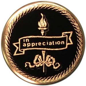 2" Appreciation Metal Trophy Insert - Made in USA