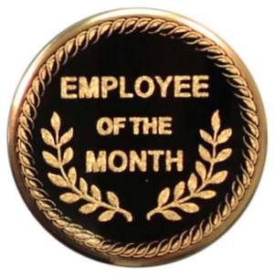 2" Employee of the Month Metal Trophy Insert - Made in USA