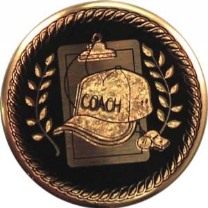 2" Coach Metal Trophy Insert - Made in USA
