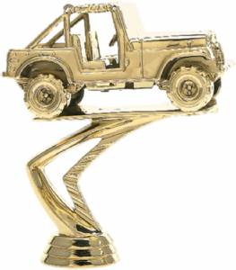 4 3/4" Jeep Gold Trophy Figure