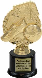 6 3/8" Wreath Soccer with Ball Trophy Kit with Pedestal Base