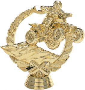 4 1/8" Quad Wheeler Gold Trophy Figure