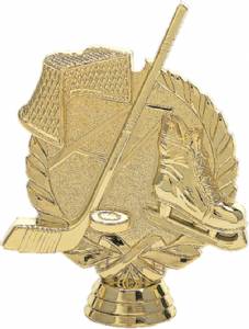 4 3/4" Wreath Series Hockey Trophy Figure Gold
