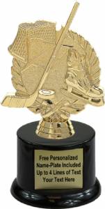 6 3/4" Wreath Series Hockey Trophy Kit with Pedestal Base