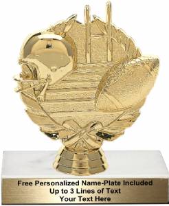 5" Wreath Series Football Trophy Kit