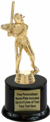 5 3/4" Junior League Male Baseball Trophy Kit with Pedestal Base