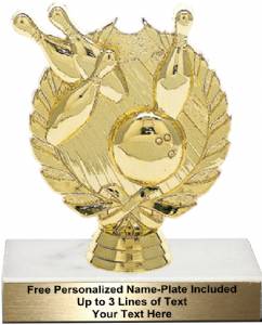 5" Wreath Series Bowling with Ball Trophy Kit