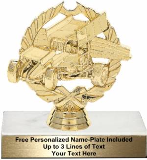 4 3/4" Wreath Sprintcar Trophy Kit