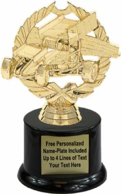 6" Wreath Sprintcar Trophy Kit with Pedestal Base