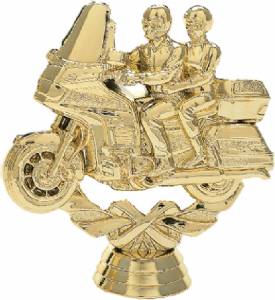 4" Wreath Series Touring Bike Gold Trophy Figure