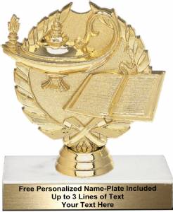 4 3/4" Wreath Series Lamp of Knowledge Trophy Kit