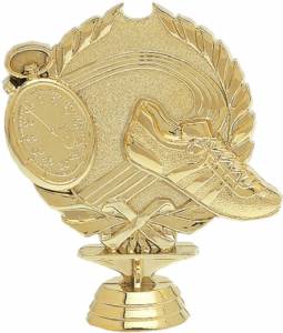 4 1/2" Wreath Series Track Gold Trophy Figure
