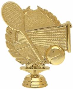 4 3/4" Wreath Series Tennis Gold Trophy Figure