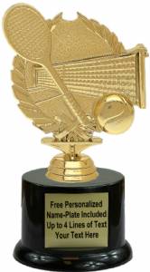 6 3/4" Wreath Series Tennis Trophy Kit with Pedestal Base