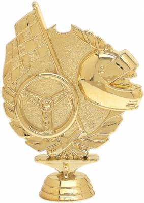 5" Wreath Racing Gold Trophy Figure