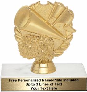 4 3/4" Wreath Series Cheerleader Trophy Kit