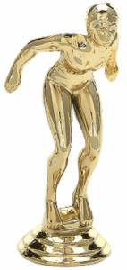 4 1/4" Swimmer Female Gold Trophy Figure