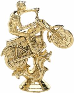 4" Motorcycle Male Gold Trophy Figure