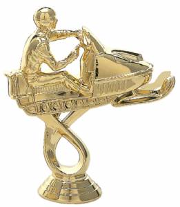 4 3/4" Snowmobile Gold Trophy Figure