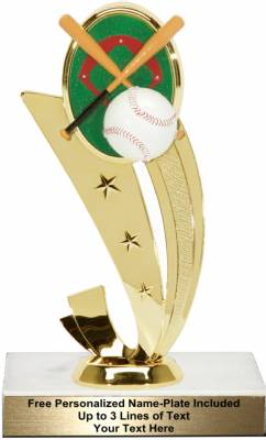7 1/4" Sport Scene Baseball Color Trophy Kit