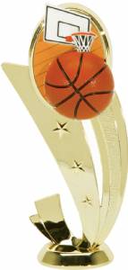 6 1/2" Sport Scene Basketball Trophy Figure