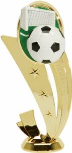 6 1/2" Sport Scene Soccer Gold Trophy Figure