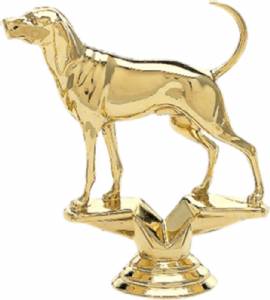 4" Coon Hound Gold Trophy Figure