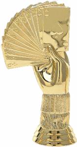 4 1/2" Bridge Hand Gold Trophy Figure