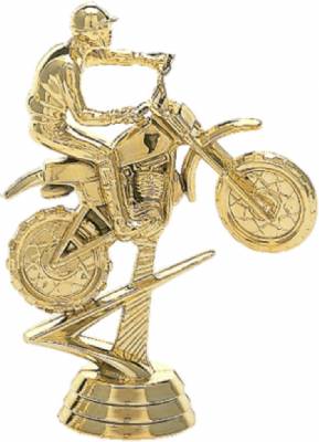 4 1/2" Dirt Bike Gold Trophy Figure