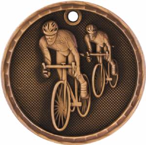 2" Bicycling 3-D Award Medal #4