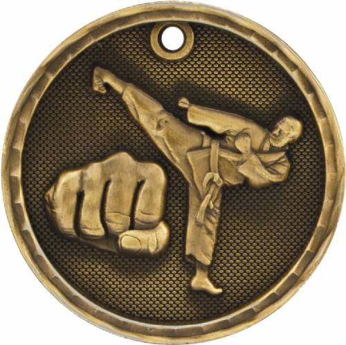 2" Martial Arts 3-D Award Medal #2