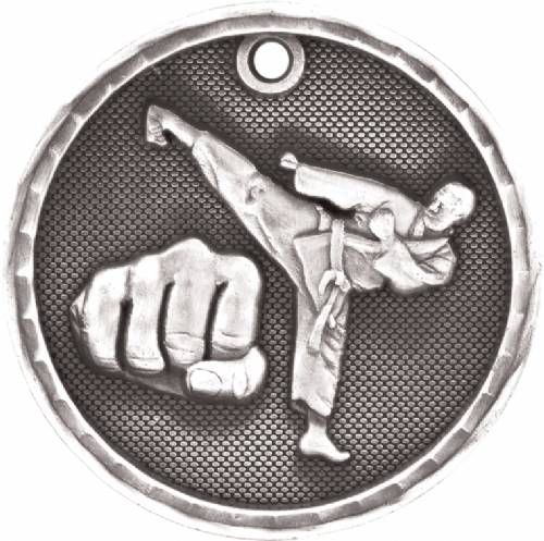 2" Martial Arts 3-D Award Medal #3