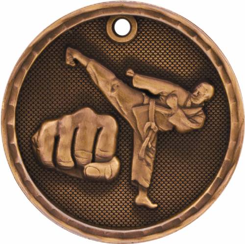 2" Martial Arts 3-D Award Medal #4