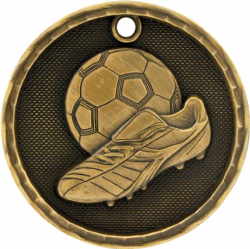 2" Soccer 3-D Award Medal #2