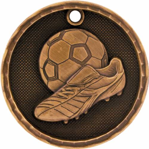 2" Soccer 3-D Award Medal #4
