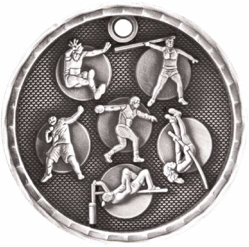 2" Track & Field 3-D Award Medal #3