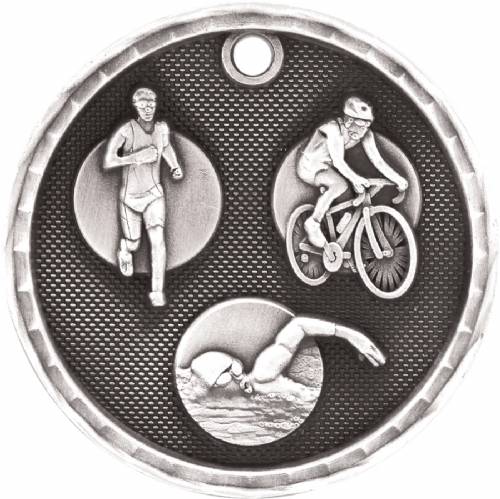 2" Triathlon 3-D Award Medal #3