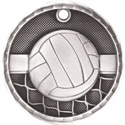 2" Volleyball 3-D Award Medal #3