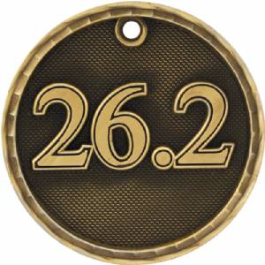 2" 26.2 Marathon 3-D Award Medal #2