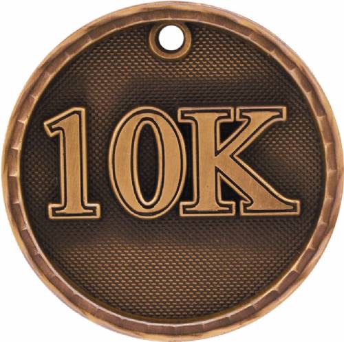 2" 10K 3-D Award Medal #4