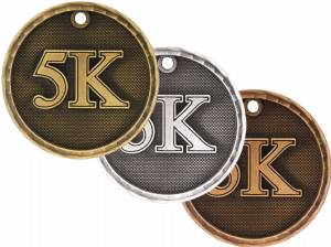 2" 5K 3-D Award Medal