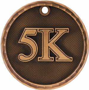 2" 5K 3-D Award Medal #4