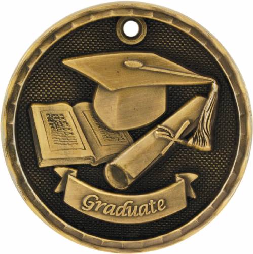 2" Graduate 3-D Award Medal #2