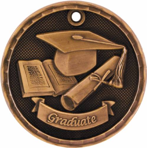 2" Graduate 3-D Award Medal #4