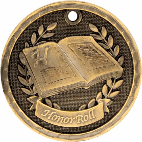 2" Honor Roll 3-D Award Medal #2