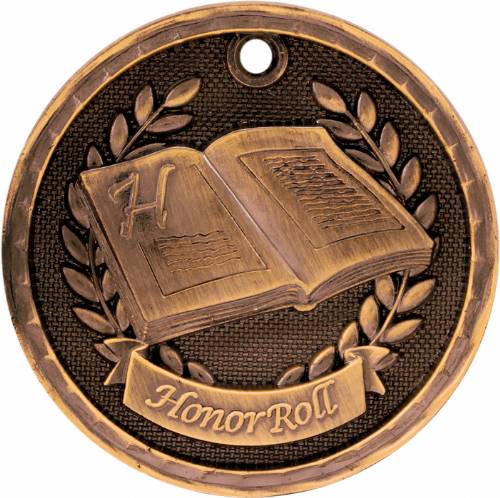 2" Honor Roll 3-D Award Medal #4