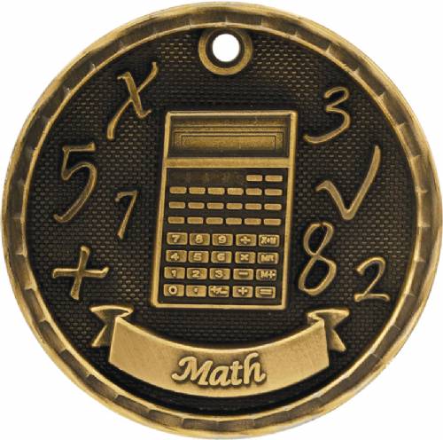 2" Math 3-D Award Medal #2